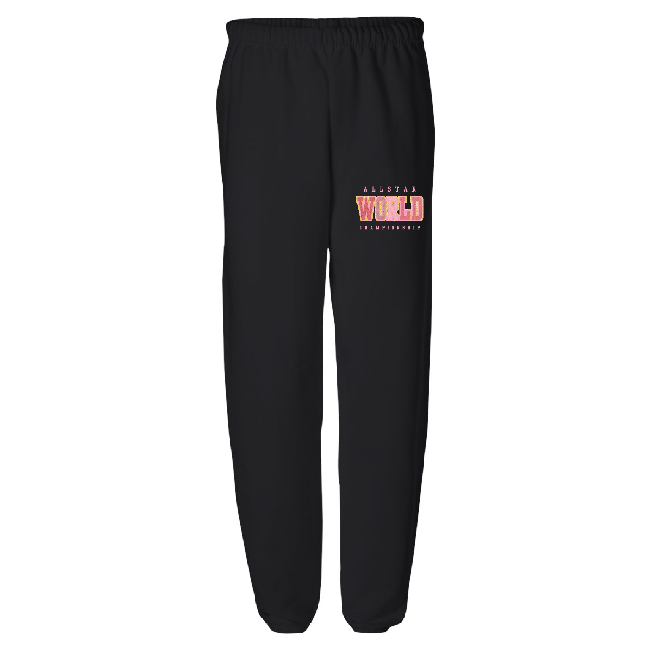 2025 ASWC Chenille Patched Black Sweatpants